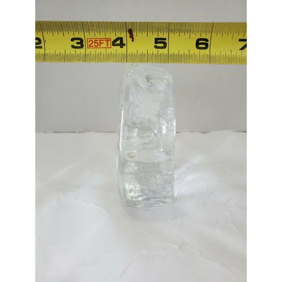 Cristal D’Arques Bear Clear Glass Crystal Paperweight France 3.75" laser vintage - Picture 11 of 12